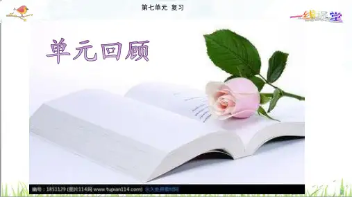 部编版二年级语文下册第七单元复习课件