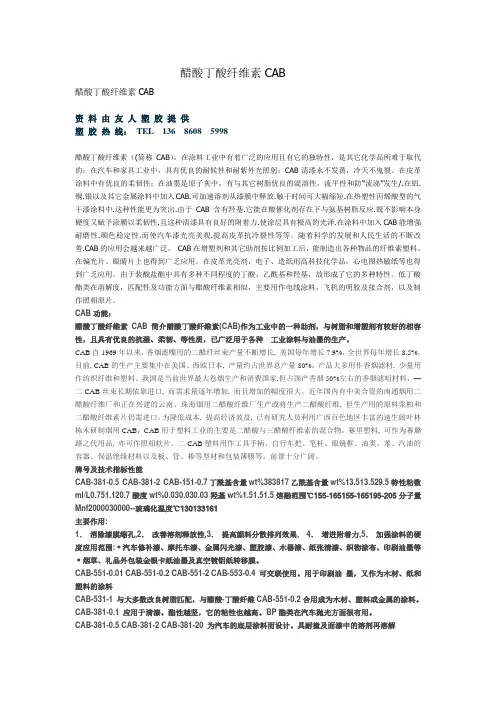 醋酸丁酸纤维素CAB