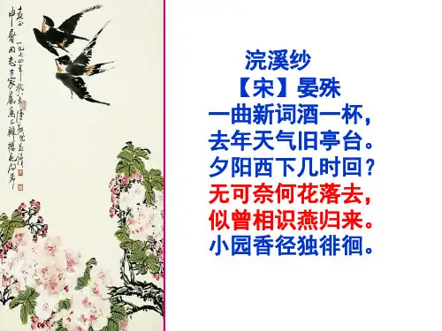 《蝶恋花·槛菊愁烟兰泣露》(共27张PPT)