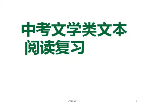 中考复习人物形象分析PPT课件