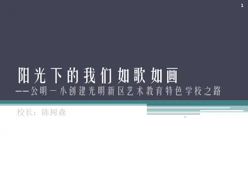 艺术教育特色学校PPT幻灯片