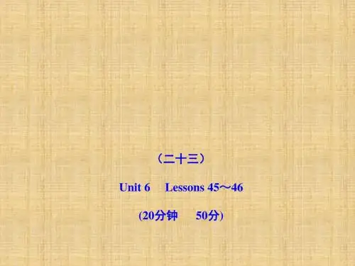 冀教版九上《Unit 6 Accidents》(lesson45-46)ppt练习课件