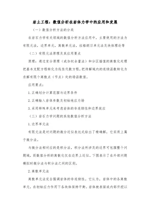 岩土工程：数值分析在岩体力学中的应用和发展.doc