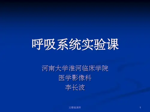医学影像诊断学-呼吸系统3ppt课件