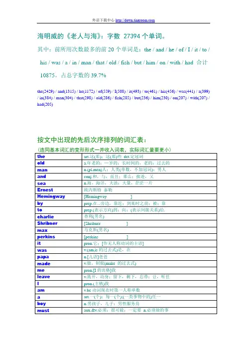 glossary  老人与海生词查阅