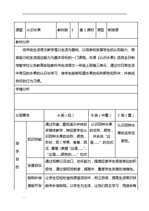 认识水果教案1