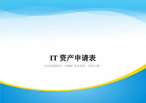 IT资产申请表常用