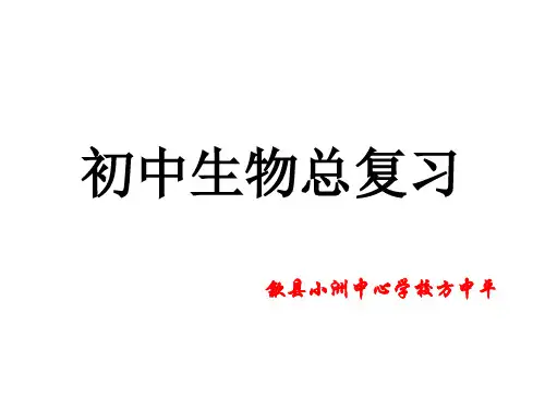初中生物总复习 PPT课件 北师大版