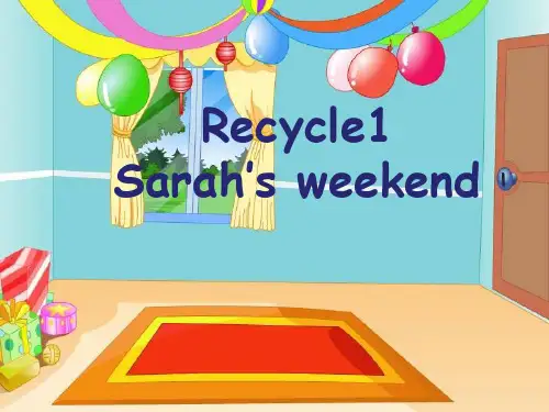 PEP人教版英语五年级下册精品课件 Recycle1 Sarah’s weekend