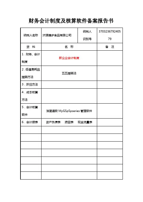 税务登记表格