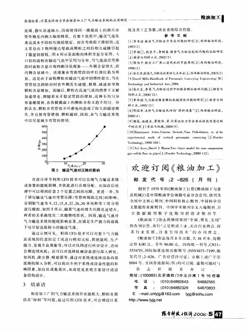 欢迎订阅《粮油加工》邮发代号：2-826(月刊)