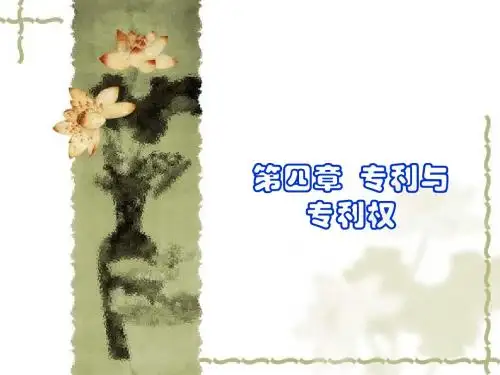 第四章 专利与专利权