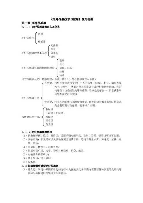 光纤传感技术与应用复习提纲