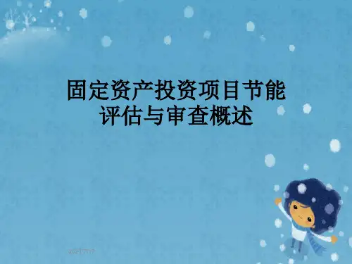 固定资产投资项目节能评估与审查概述
