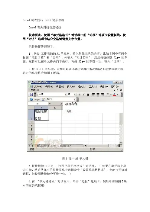 Excel制表技巧(46)复杂表格
