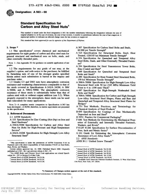 astm a563