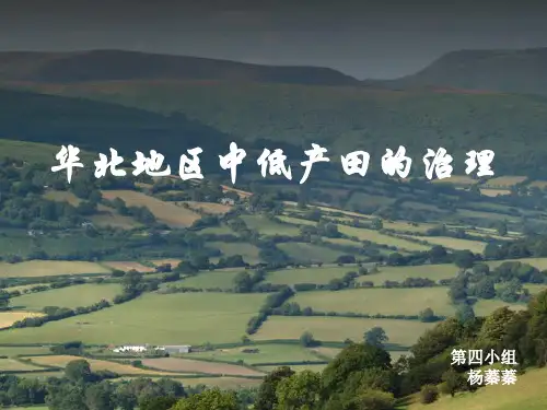 华北地区中低产田的治理