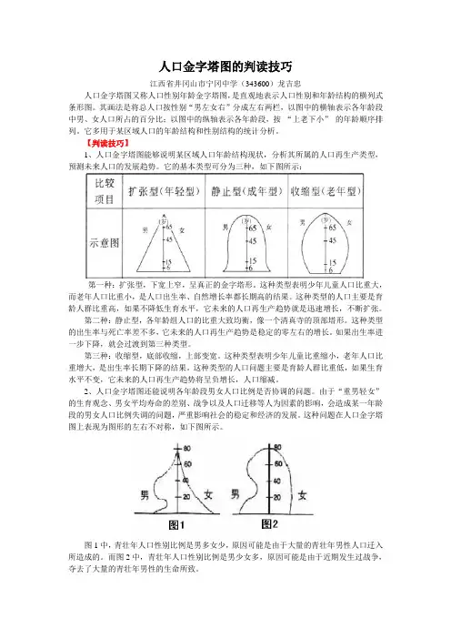 人口金字塔图的判读技巧