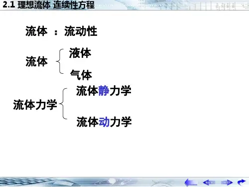 《医用物理学》  流体的运动