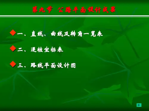 第二章第九节公路平面设计成果(精)