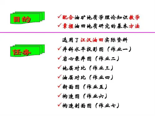 油矿地质学课内作业98页PPT