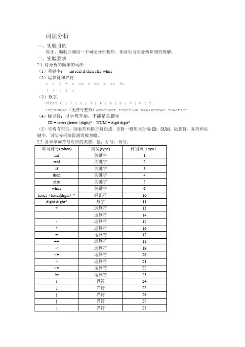 词法分析