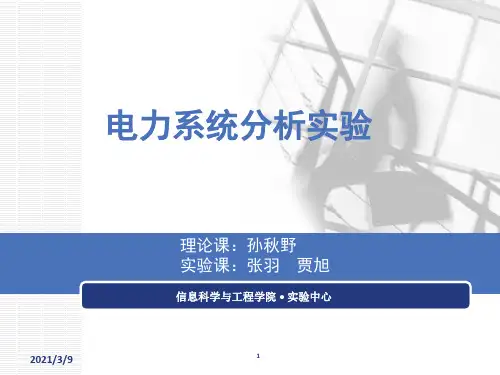 电力系统分析实验一