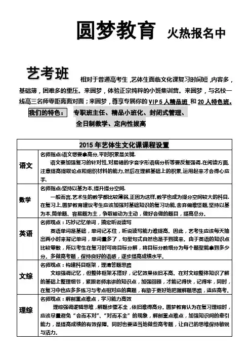 培训学校招生宣传单