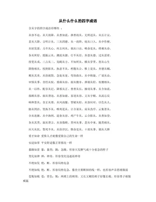 从什么什么的四字成语