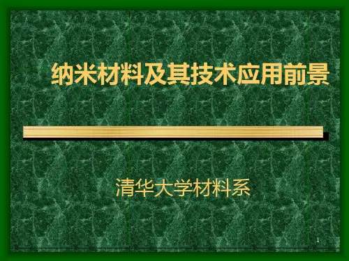 纳米材料及其技术应用前景PPT课件