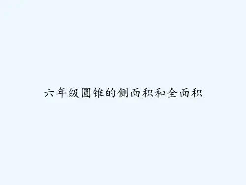 六年级圆锥的侧面积和全面积-PPT