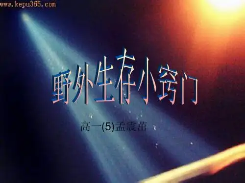 野外生存小窍门