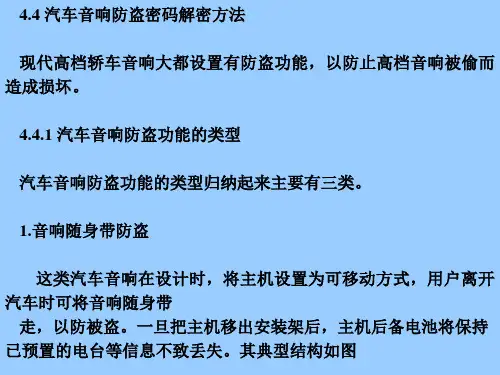 第20讲汽车音响防盗密码解密方法