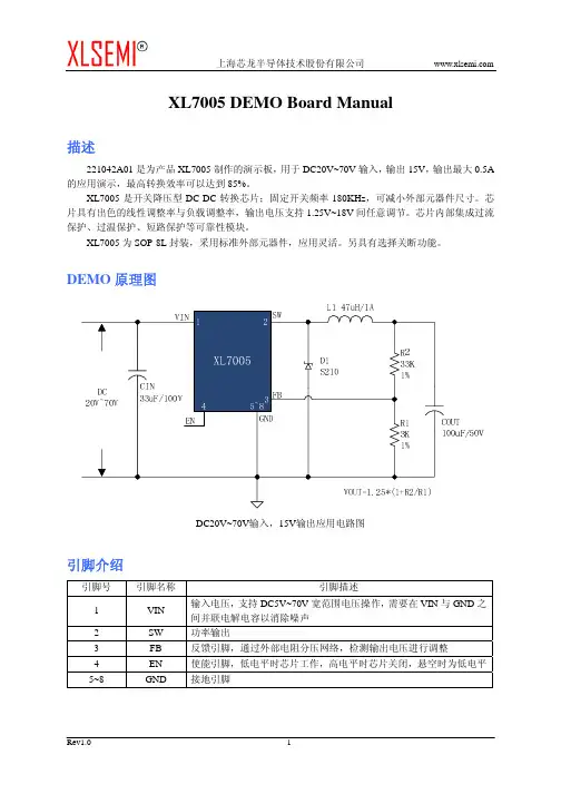 XL7005 DEMO BOARD MANUAL