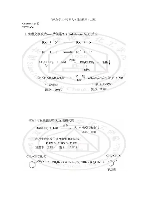 有机化学人名反应整理