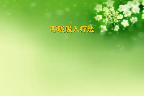 呼吸吸入疗法优秀课件