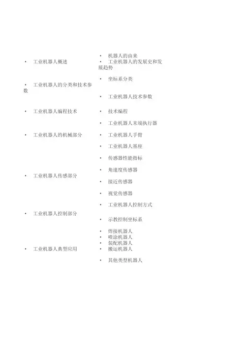我不是优酷-工业机器人技术基础题库