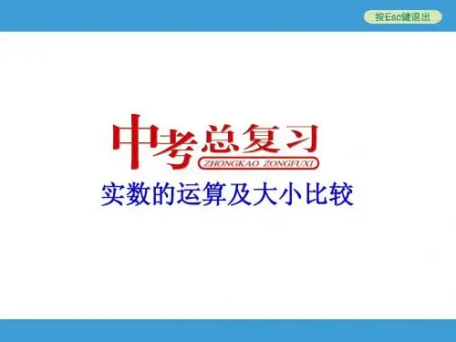 2014中考复习备战(实数的运算及大小比较)