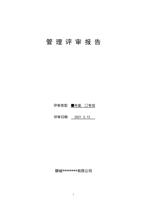 管理评审报告 2