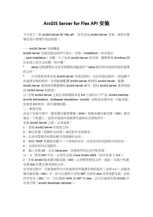 ArcGIS Server for Flex API 安装