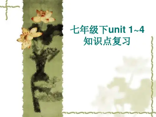 牛津译林版7BUNIT1-4知识点复习课件 (共29张PPT)