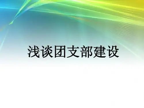 浅谈团支部建设