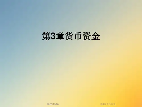 第3章货币资金
