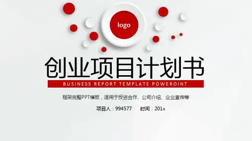 微信小游戏创业项目计划书ppt