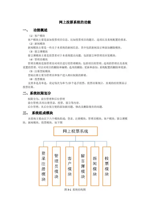 在线投票系统功能分析