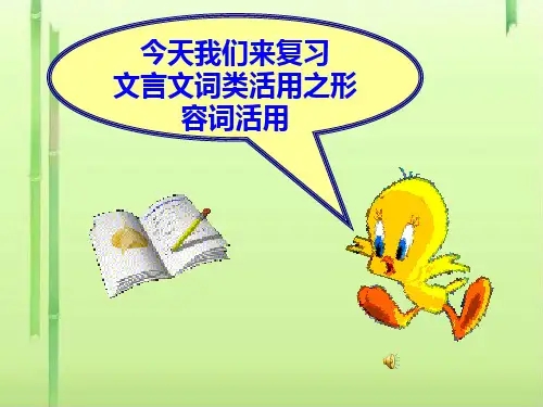 高考复习文言文词类活用之形容词活用ppt1