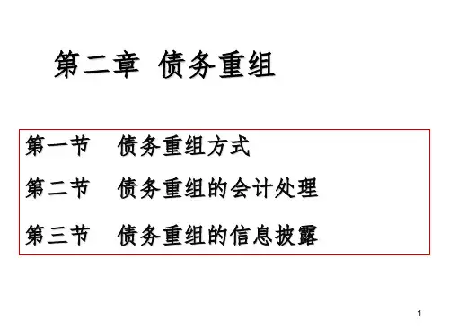 高级财务会计——债务重组PPT课件