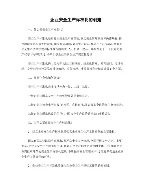 企业安全生产标准化