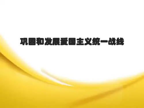 巩固和发展爱国主义统一战线 课件.共21页