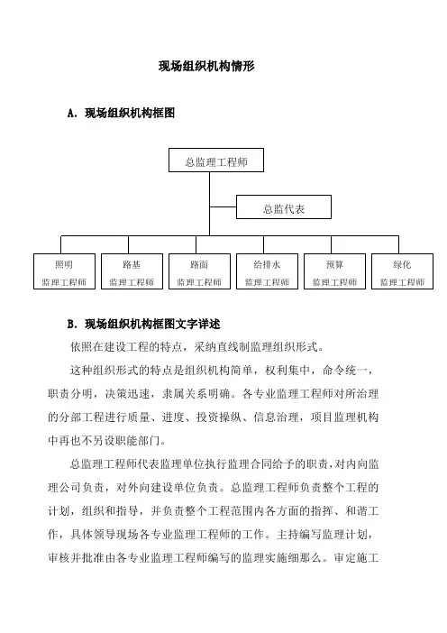 现场组织机构情形
